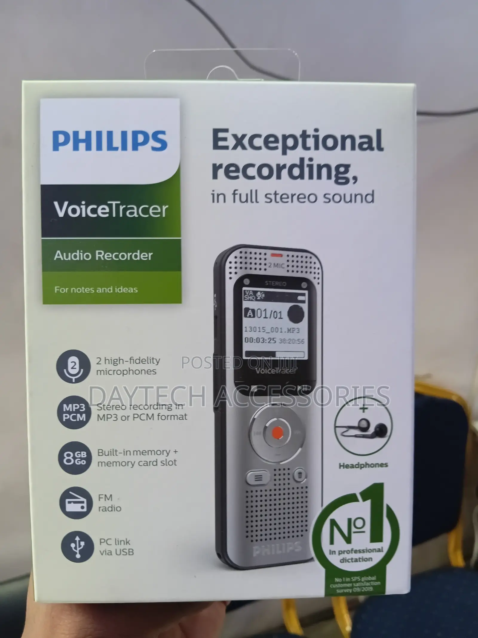 Philips Dvt2050 Voicetracer Audio Recorder With Built-in 8gb Memory.