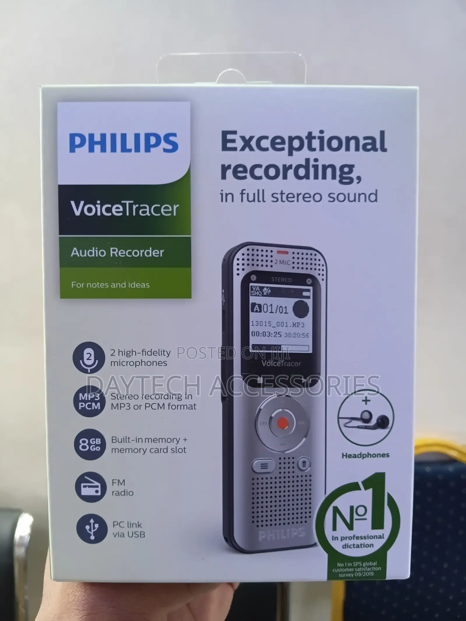 Philips Dvt2050 Voicetracer Stereo Mp3 Recorder.