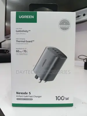 This Is a Ugreen Nexode S 100w 4-Port Gan Fast Charger - Silver