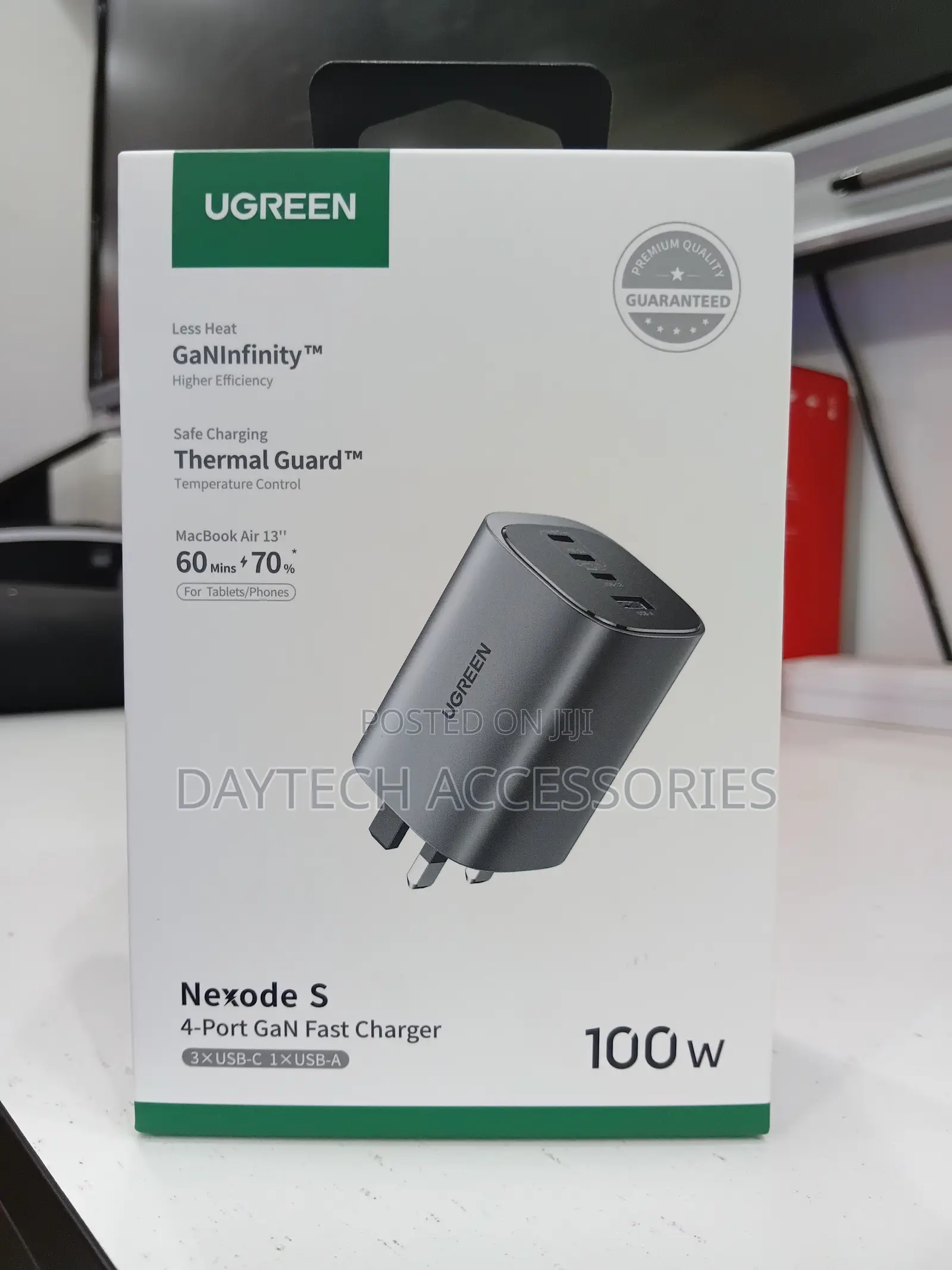 This Is a Ugreen Nexode S 100w 4-Port Gan Fast Charger - Silver