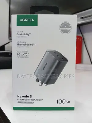 This Is a Ugreen Nexode S 100w 4-Port Gan Fast Charger - Silver