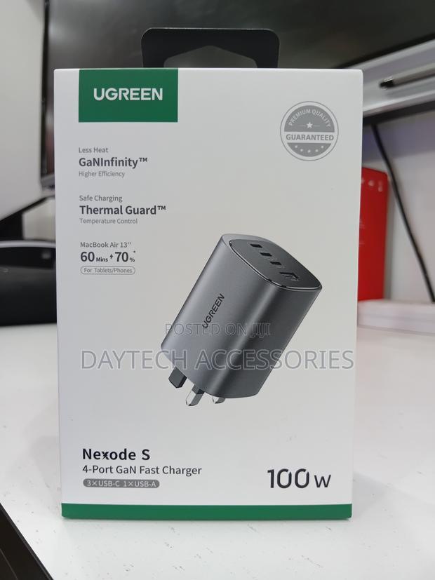 This Is a Ugreen Nexode S 100w 4-Port Gan Fast Charger - Silver - thumbnail 3