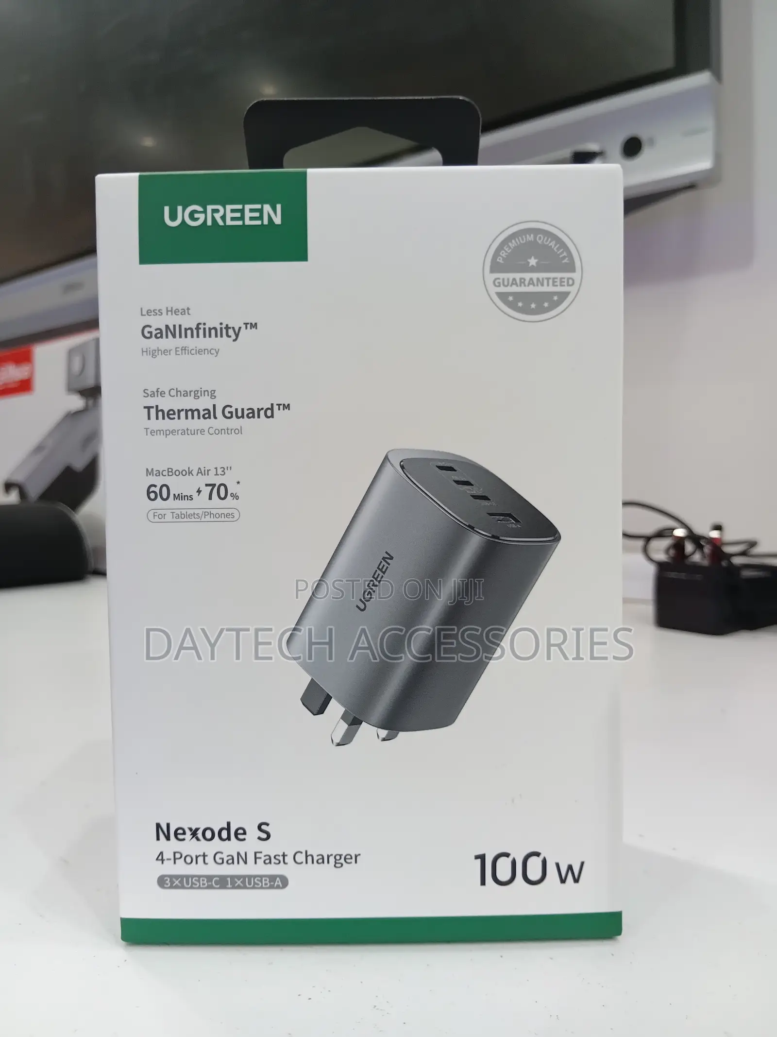 Ugreen Nexode S 100w 4-Port Gan Fast Charger in Space Gray.