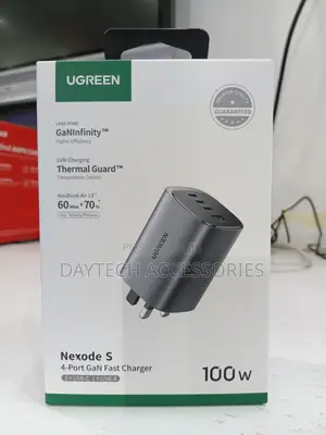 Ugreen Nexode S 100w 4-Port Gan Fast Charger in Space Gray.