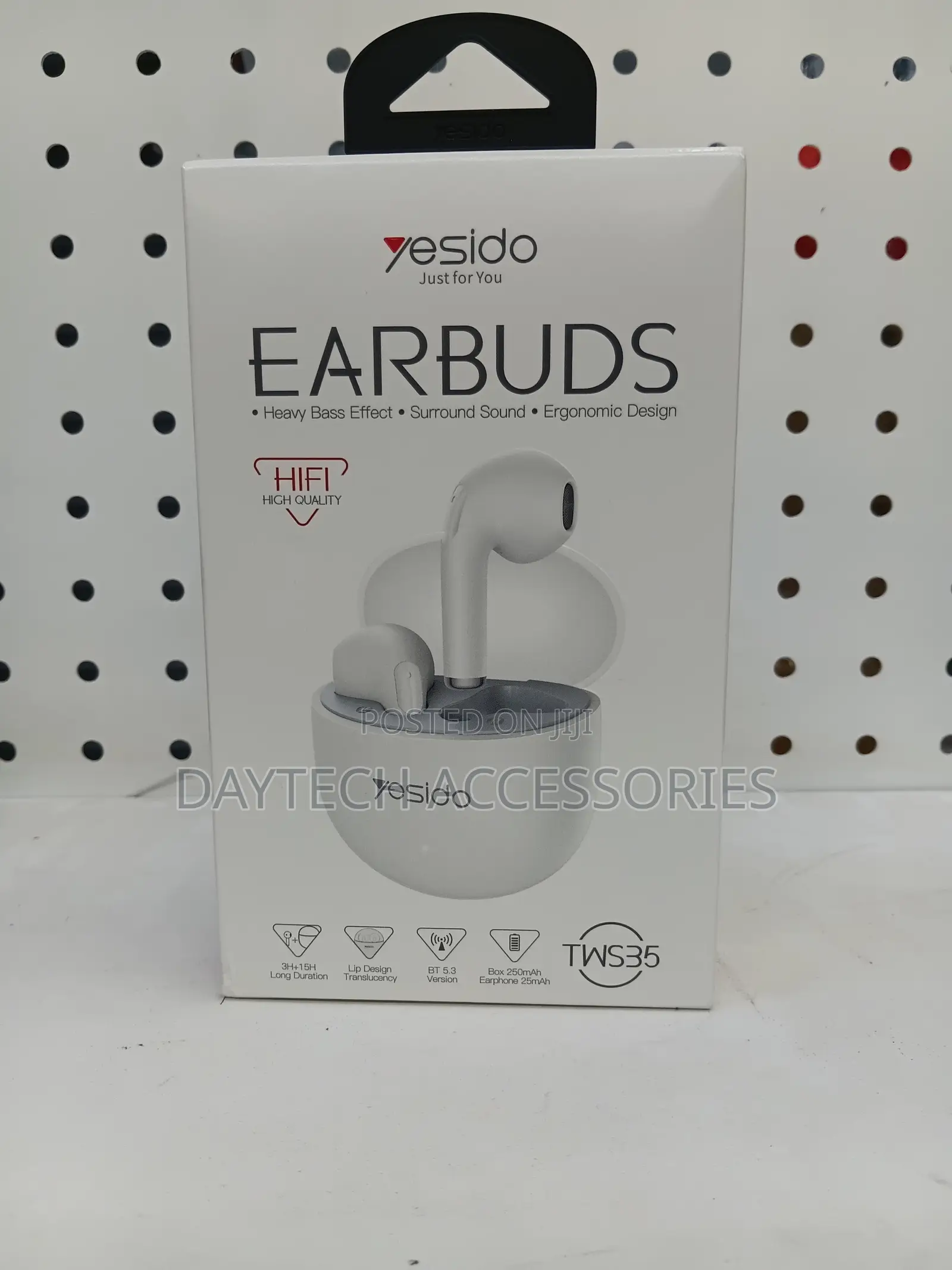 Yesido Tws35 Semi in Ear Bluetooth-Compatible Earbuds - White