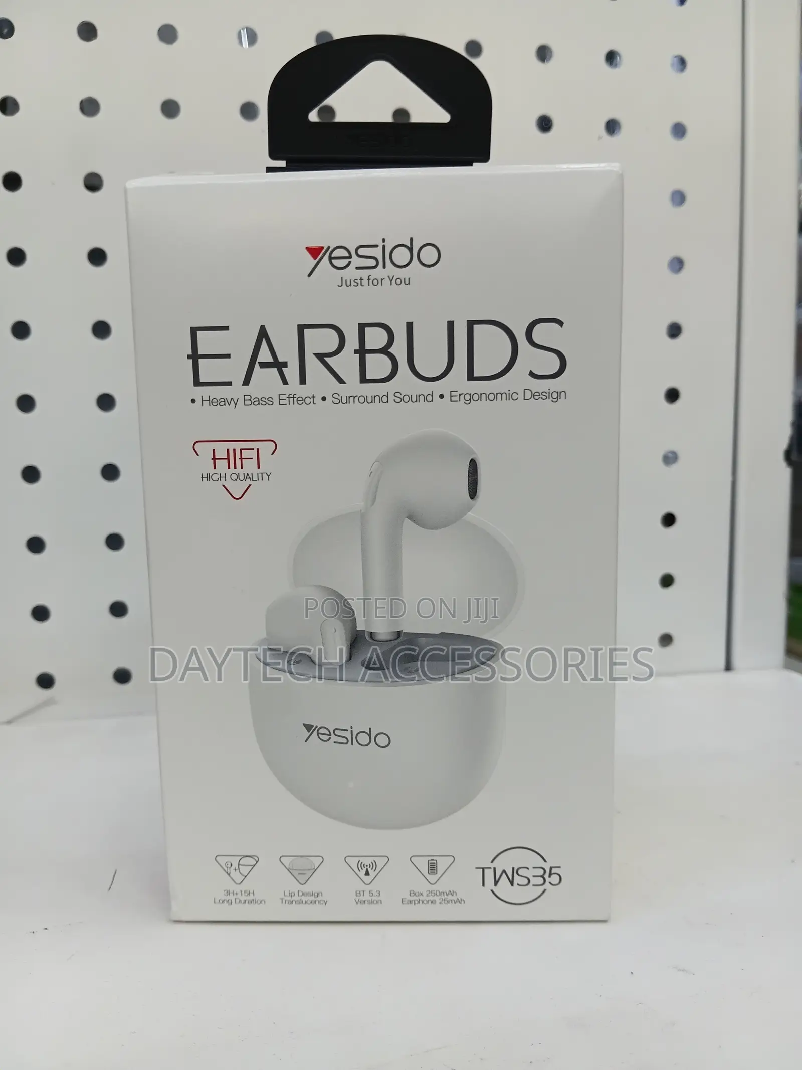Yesido Tws35 Semi in Ear Bluetooth-Compatible Earbuds - White