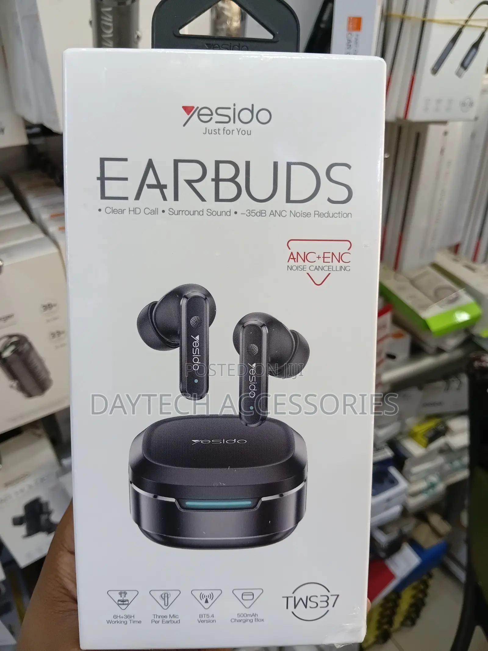 Yesido Tws37 Wireless Bluetooth-Compatible Earbuds Anc + Enc Earphones