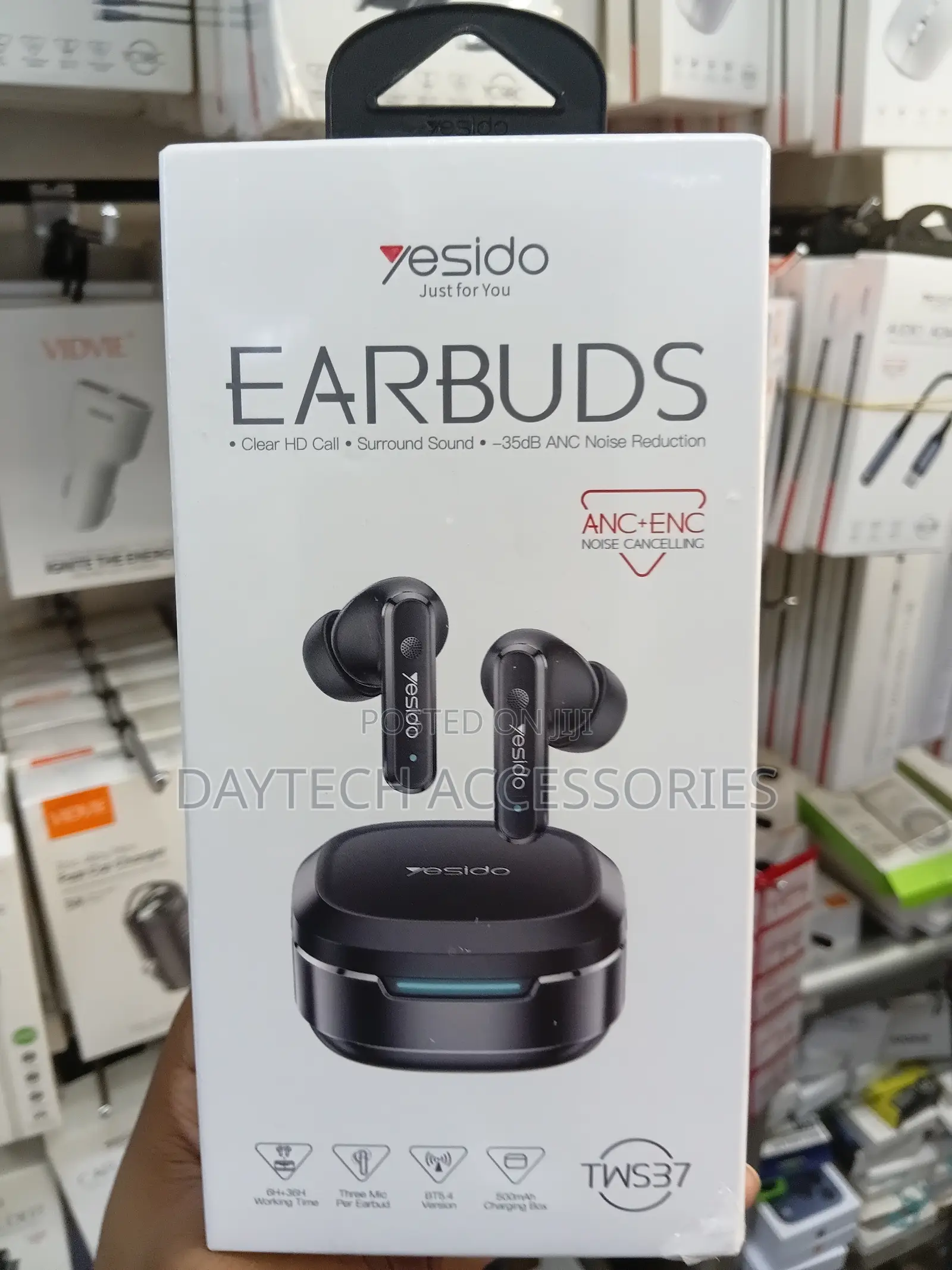 Yesido Tws37 Wireless Bluetooth-Compatible Earbuds Anc + Enc Earphones
