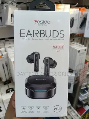 These Are Yesido Tws37 True Wireless Earbuds in Black.