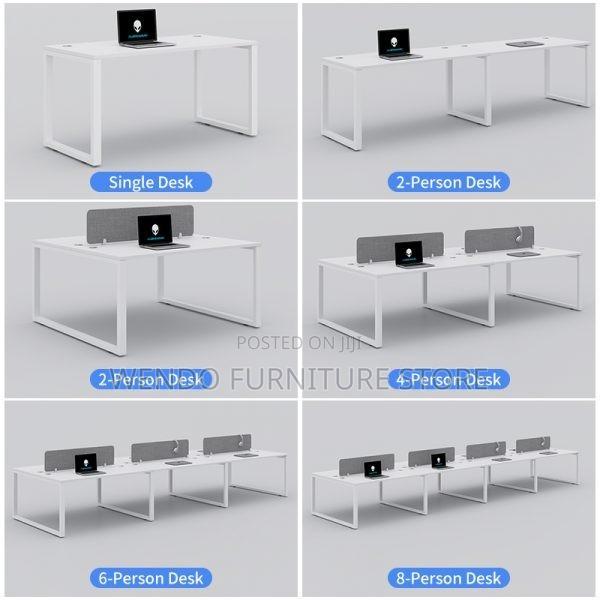 Office Workstation Four Users White Veetre Workstation Desk - thumbnail 6