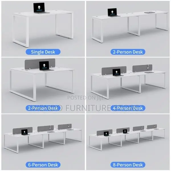 Office Workstation Four Users White Veetre Workstation Desk