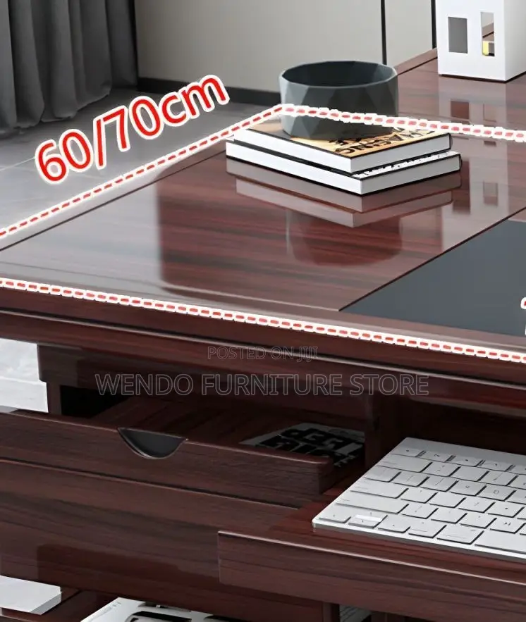 Office Desk; 1.4 Meters Mahogany DDQ- 5t Executive Desk