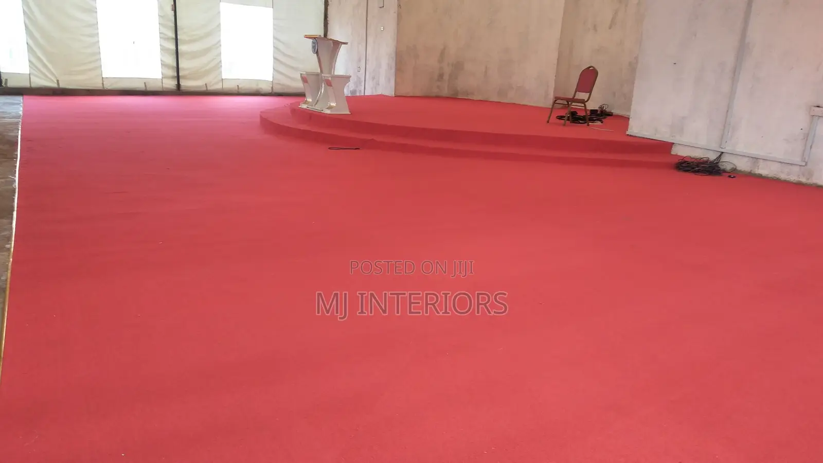 Beautiful Red Carpet for Church Hall Decoration