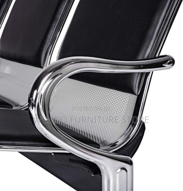 Office Bench; Leather Two Seaters Bench With Metallic Frame - thumbnail 6
