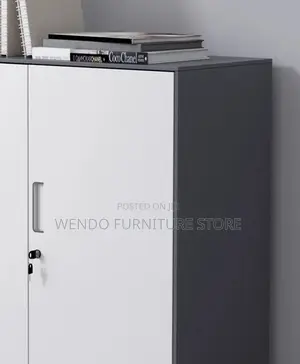 Office Cabinet; Wooden Executive Credenza With Key Lock Two Doors