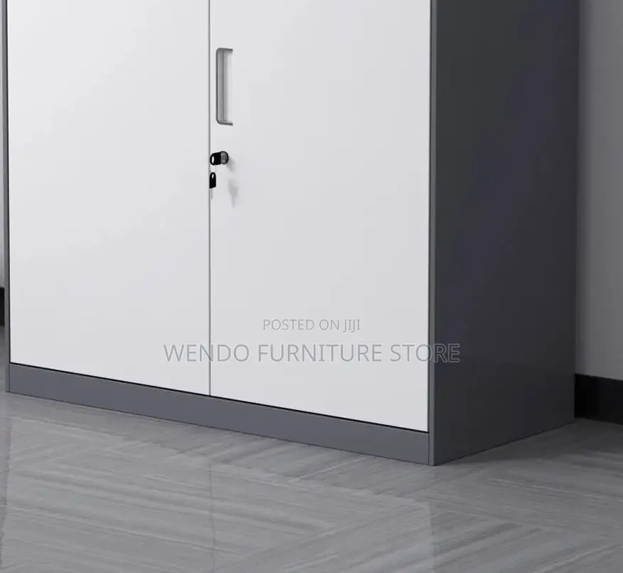 Office Cabinet; Wooden Executive Credenza With Key Lock Two Doors
