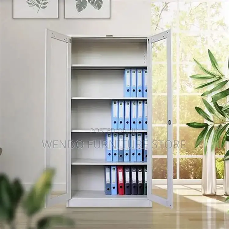 Office Cabinet; Lockable Filing Cabinet With Adjustable Shelves
