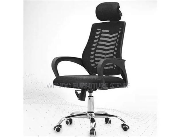 Office Chairs; Fabric Clerical Headrest Ergonomic Adjustable Chairs - thumbnail 5