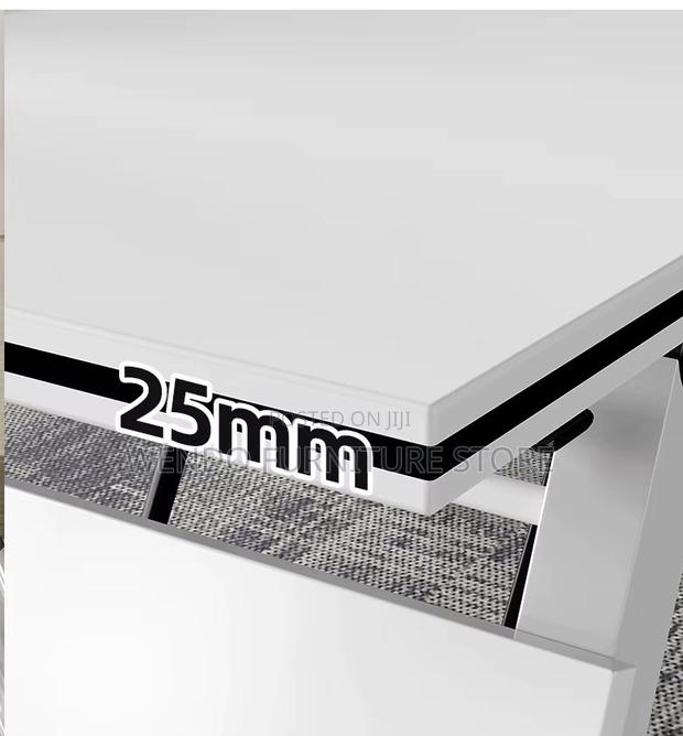 Office Table; White Foldable Working Mobile Table - thumbnail 3