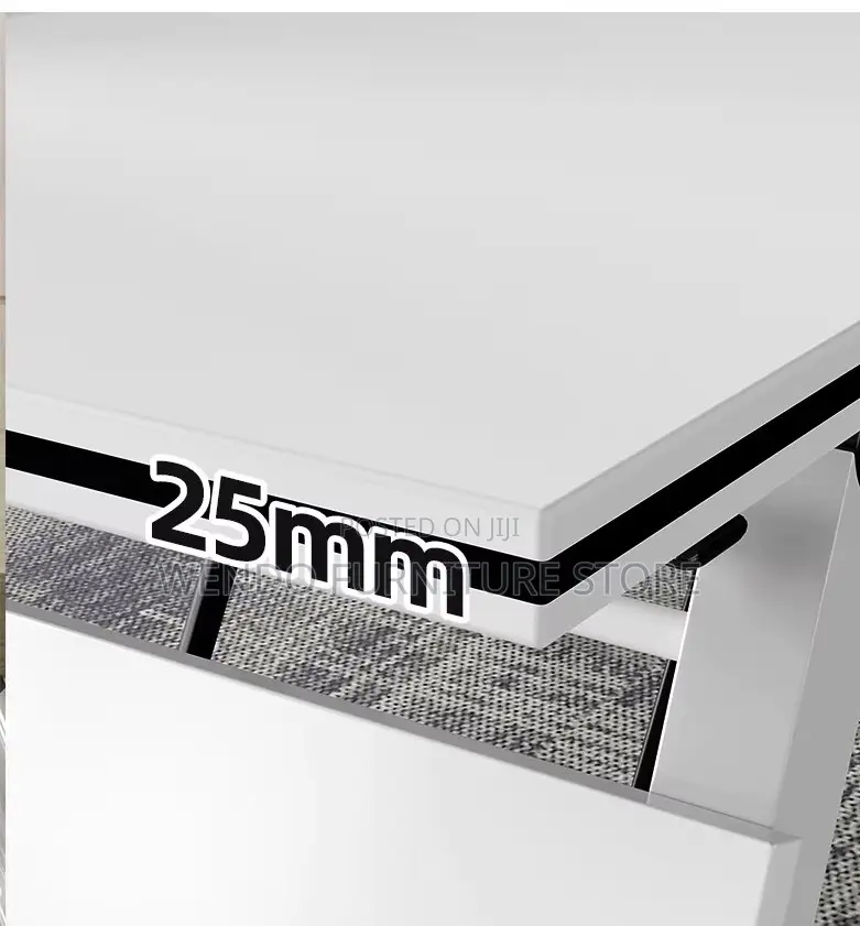 Office Table; White Foldable Working Mobile Table