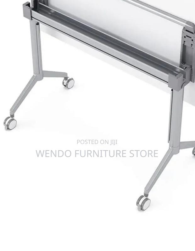 Office Table; White Foldable Working Mobile Table - thumbnail 4