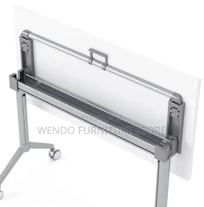 Office Table; White Foldable Working Mobile Table