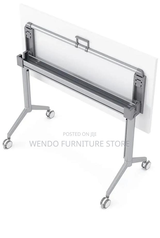 Office Table; White Foldable Working Mobile Table - thumbnail 7