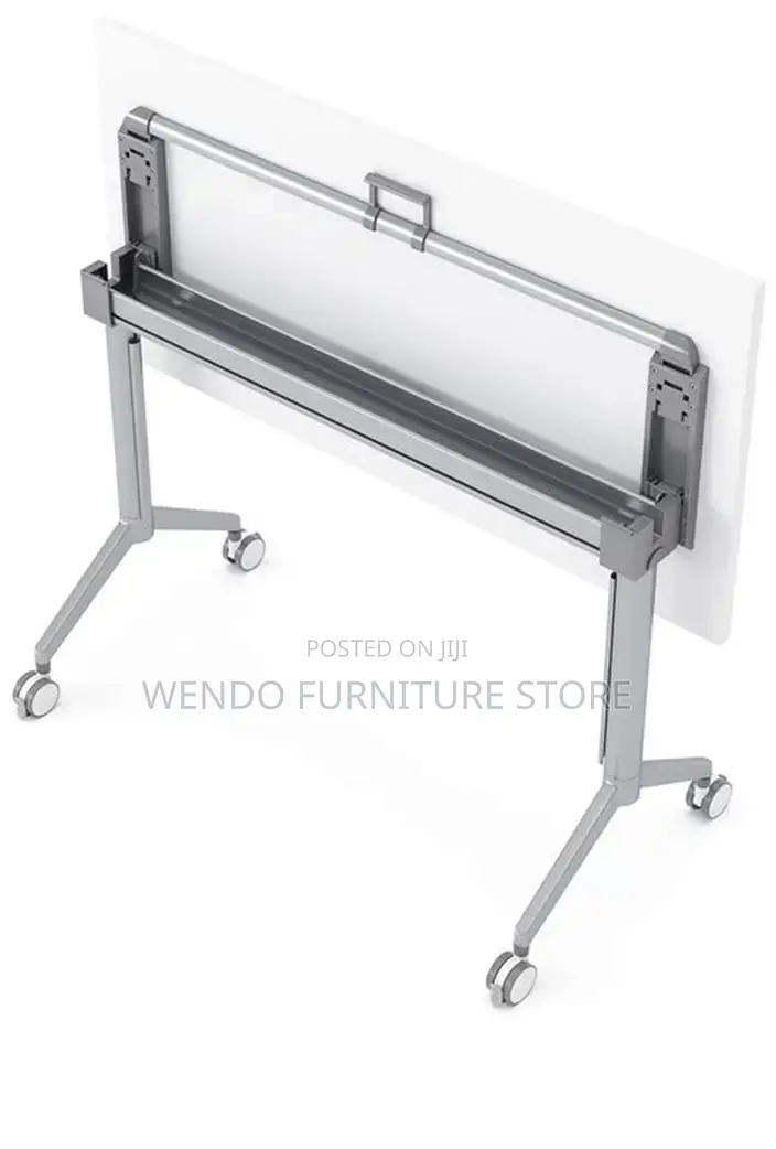 Office Table; White Foldable Working Mobile Table