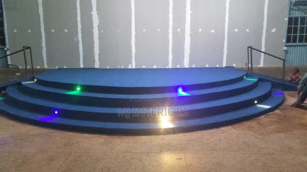 Blue Church Wall to Wall Carpet for Sanctuary Flooring