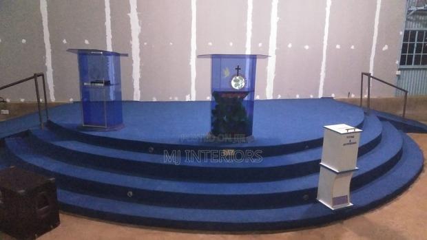 Luxury Blue Wall to Wall Carpet for Church Interior Use