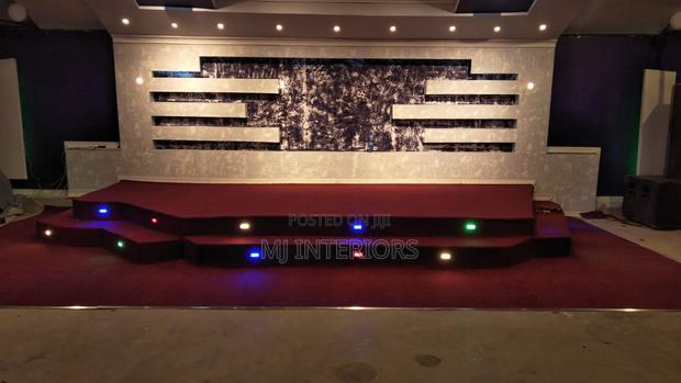 Thick Maroon Wall to Wall Carpet for Church Main Sanctuary