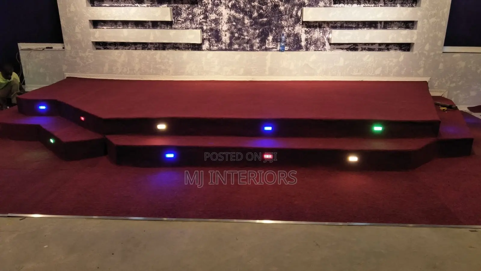 Modern Maroon Wall to Wall Carpet for Church Renovation