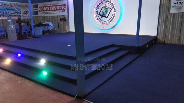 Soft Touch Blue Wall to Wall Carpet for Church Flooring