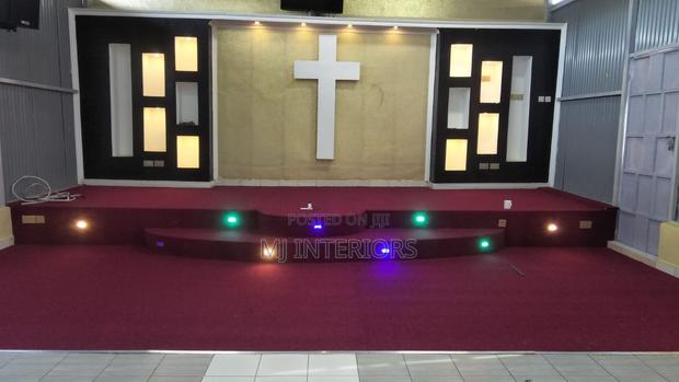Non Slip Maroon Wall to Wall Carpet for Church Flooring