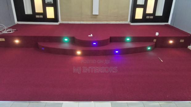 Classic Maroon Wall to Wall Carpet for Church Sanctuary