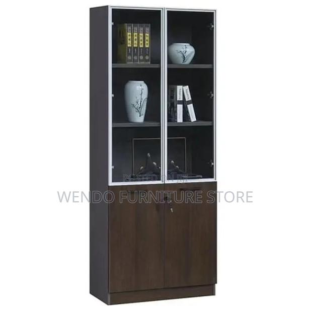 Office Cabinet; Executive Home Office Storage Cabinet With Three Doors - thumbnail 3