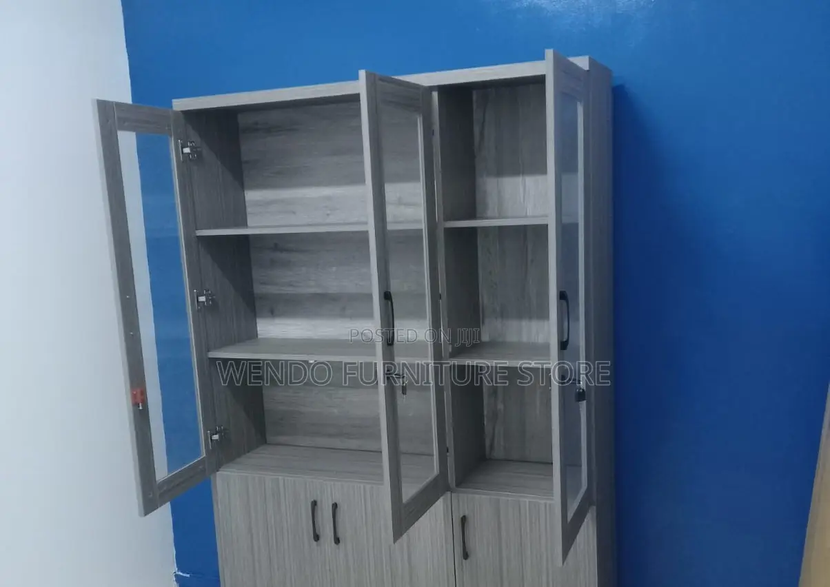 Office Cabinet; Executive Home Office Storage Cabinet With Three Doors