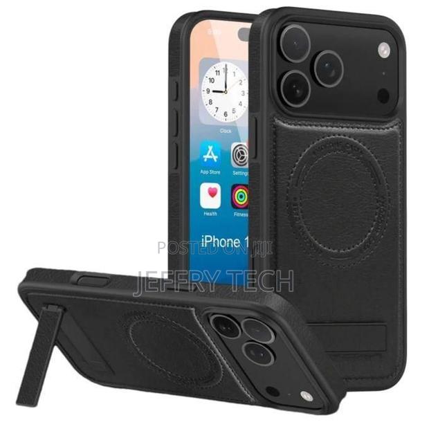 iPhone 17 Pro,Solid Color Premium Pu Leather Cover Case With Hidden Fo - main view