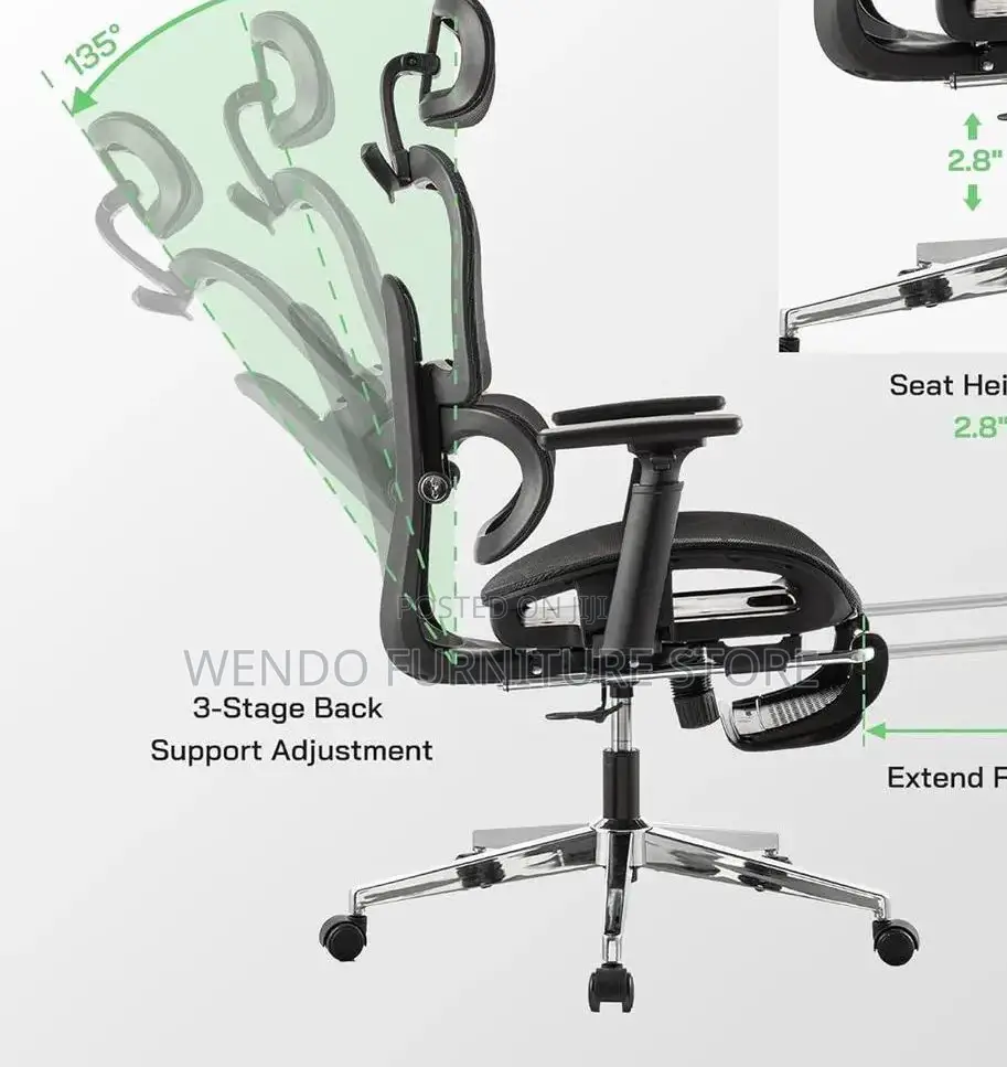 Office Chairs; Executive Orthopedic CCR- Chair With Footrest
