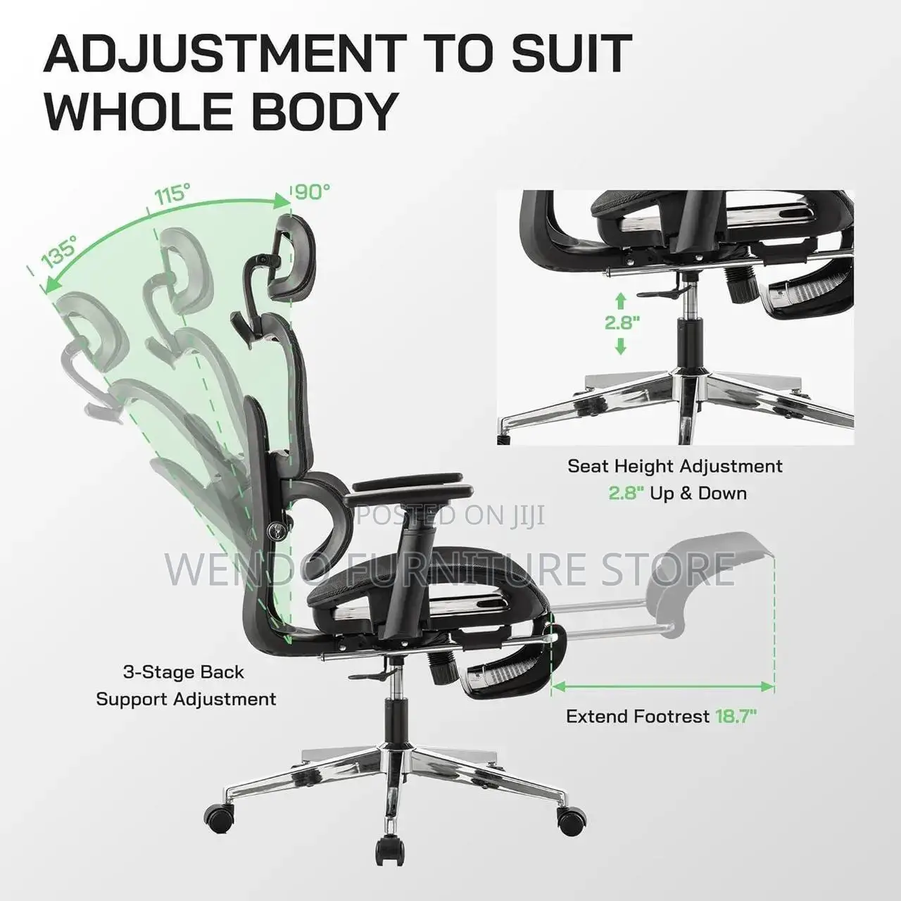 Office Chairs; Executive Orthopedic CCR- Chair With Footrest