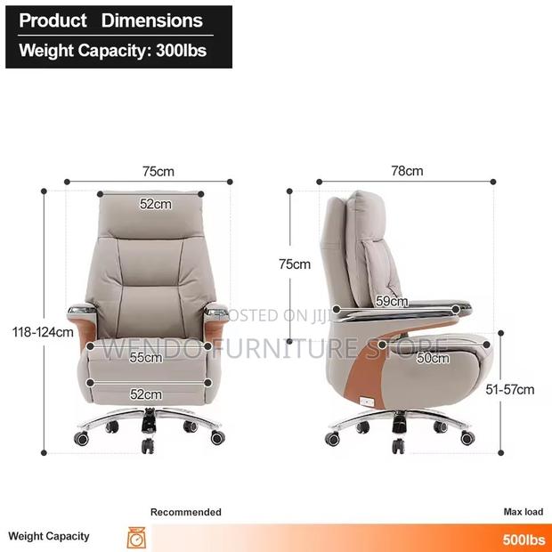 Office Chairs; Executive Ceo Leather Office Bosses Chairs - thumbnail 2