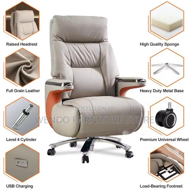 Office Chairs; Executive Ceo Leather Office Bosses Chairs - thumbnail 10