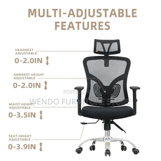 Office Chairs; Ergonomic Executive Pu Fabric Office Chairs - thumbnail 12