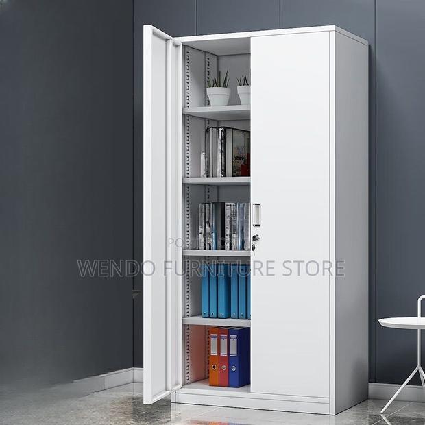 Office Cabinets; Executive Gray Display Lockable Cabinet