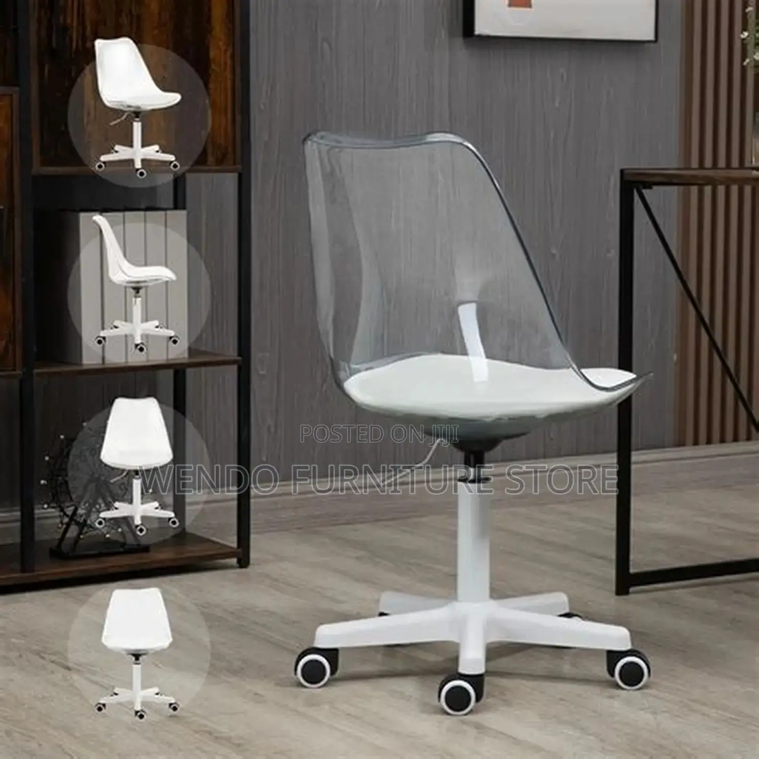 Dining Chairs; Clear View Swivel Dining Chairs