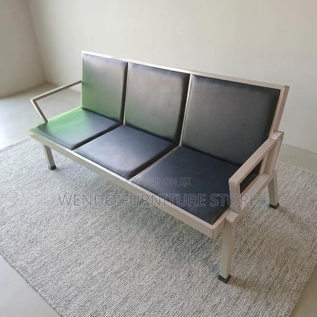 Office Bench; Three Seaters Leather Front Step Benches