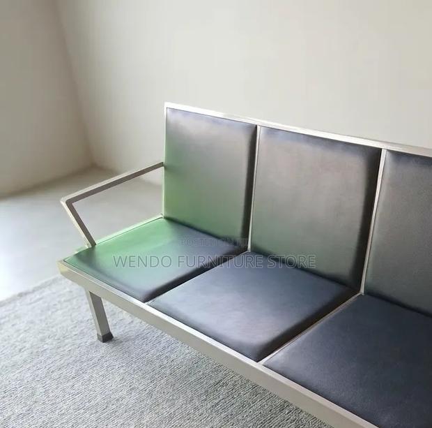 Office Bench; Three Seaters Leather Front Step Benches - thumbnail 7