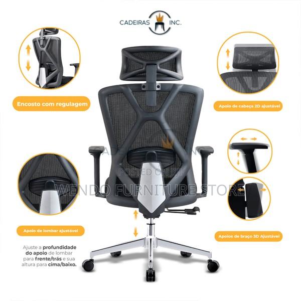 Office Chairs; Ergonomic Swivel Kuj-Pl Executive Office Chairs - thumbnail 4