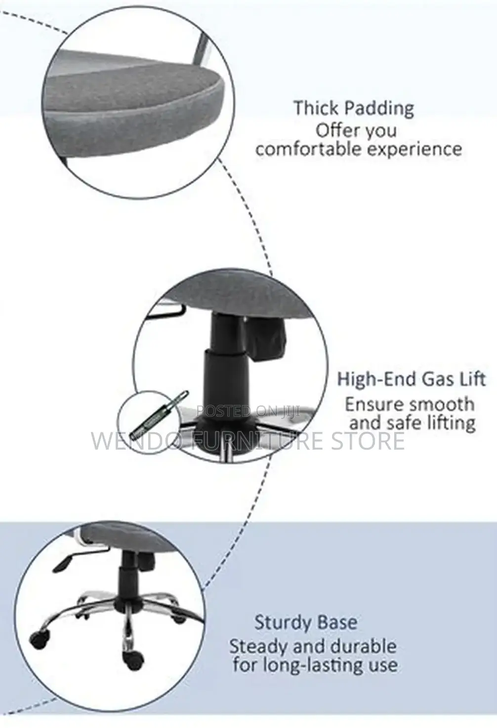 Office Chairs; Ergonomic Swivel Kuj-Pl Executive Office Chairs