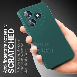 Green Silicone Phone Case for Tecno Spark 10 Pro - Slim Smooth